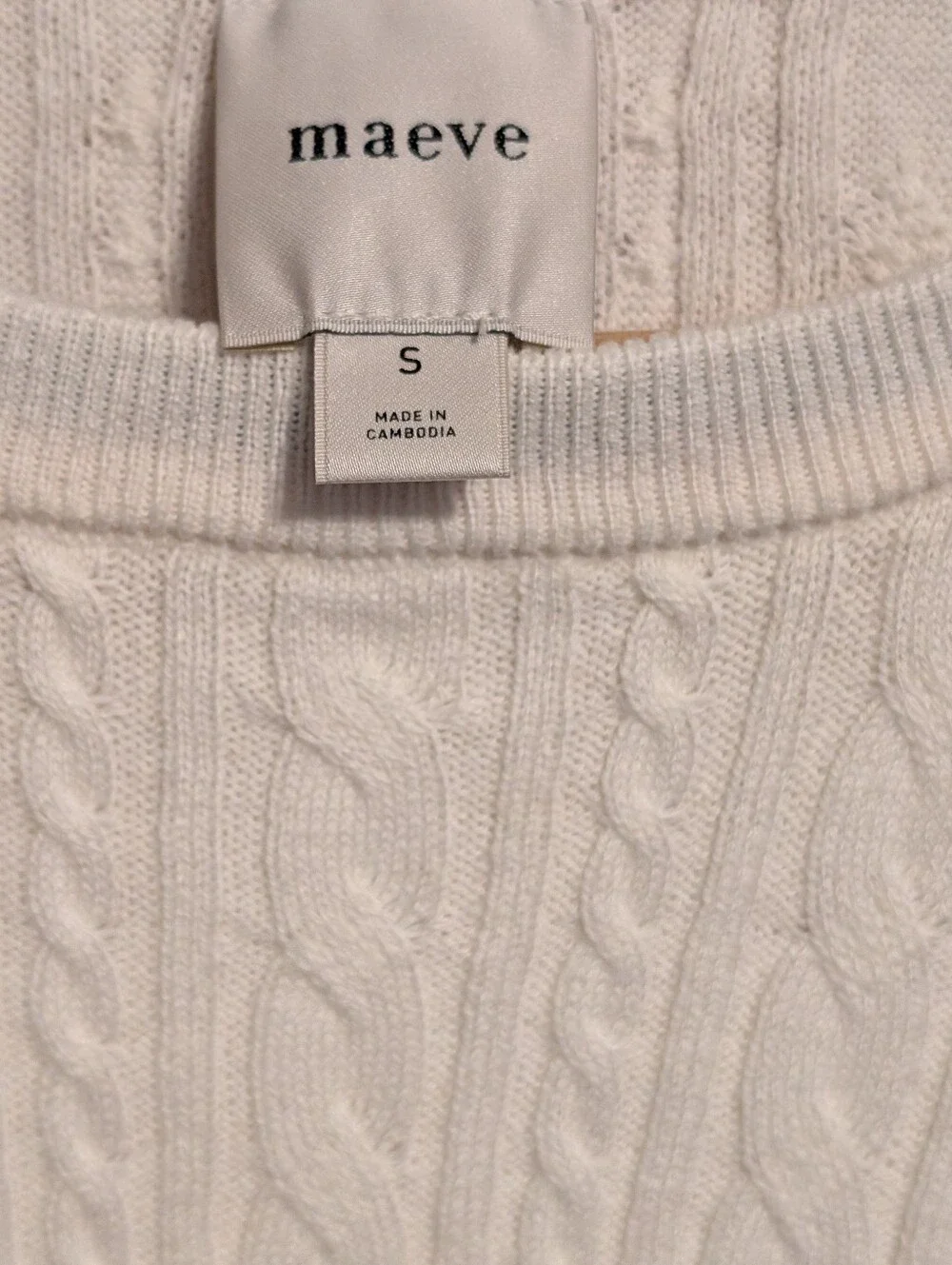 Maeve By Anthropologie Cream Horse Sweater *Small *NWT * Gorgeous - Picture 3 of 4